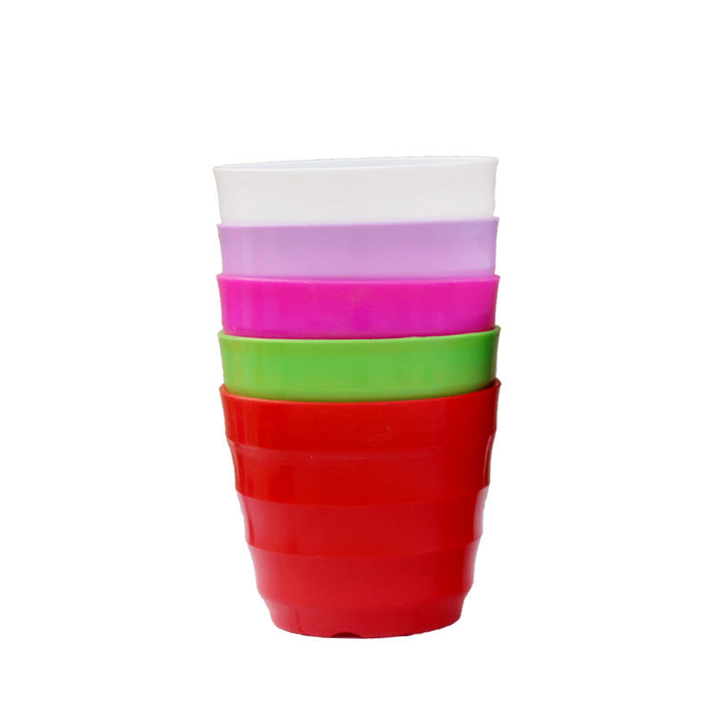 Gardening Resin Plastic Succulent Flower Pot Color Highlight Horizontal Pattern