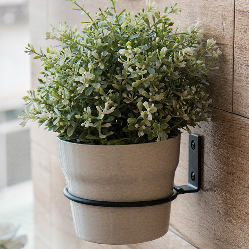 3pcs Garde Flower Pot Trays Wall Mounted Folding Metal Pot Ring Holder Flower Planter Tray Stand Flower Pot Balcony