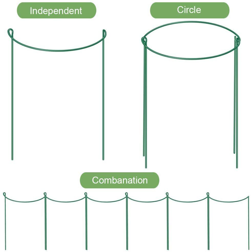 Support Frame Plant Support Rod Green Garden Plant Support Ring Plant Stand