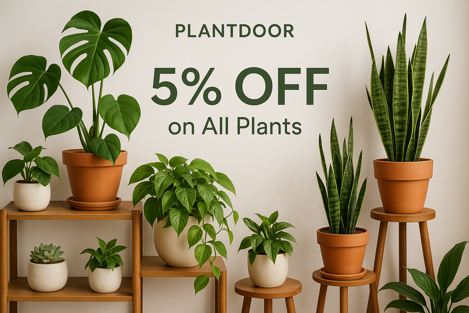 PlantDoor offer 05 % discouts on all plants. plant and pot bacground . just like www.urbanplant.in