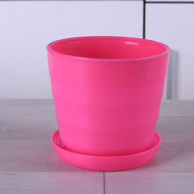 Gardening Resin Plastic Succulent Flower Pot Color Highlight Horizontal Pattern