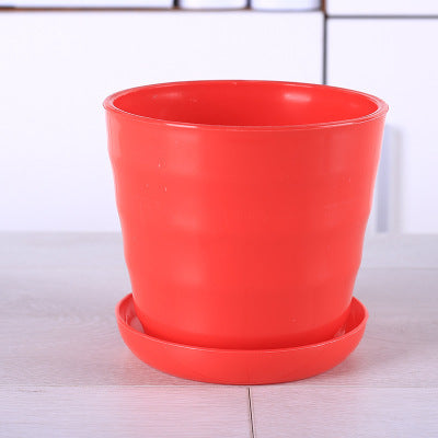 Gardening Resin Plastic Succulent Flower Pot Color Highlight Horizontal Pattern